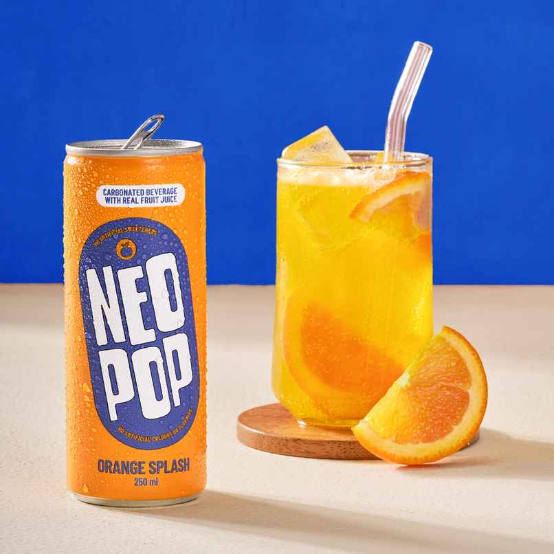 NEOPOP Orange Splash Can | Carbonated Beverage