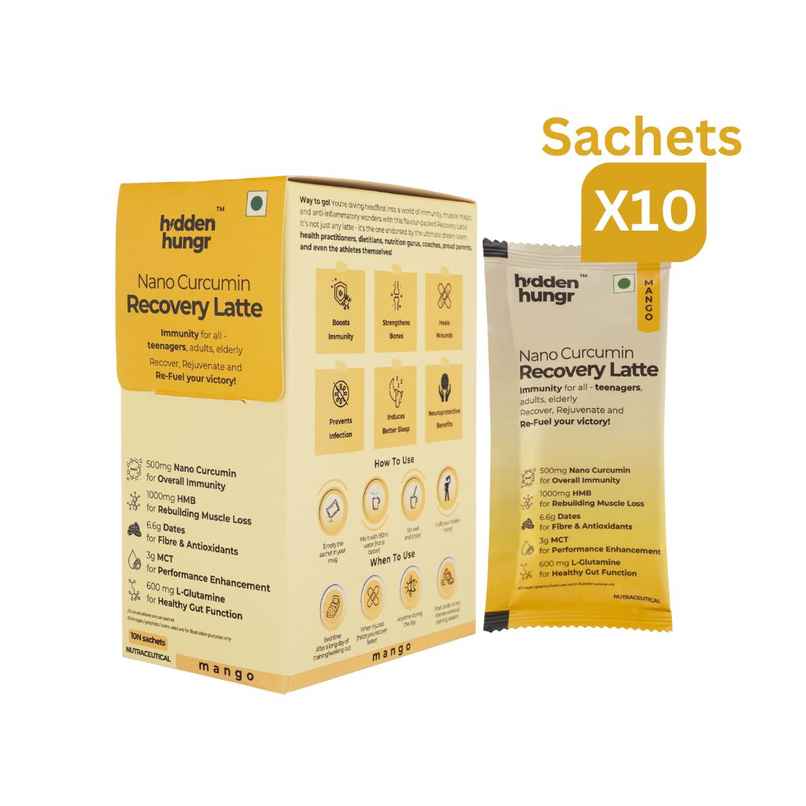 Nano Curcumin Recovery Latte - Mango (Pack of 10N Sachets) Nano Curcumin Recovery Latte - Mango (Pack of 10N Sachets)