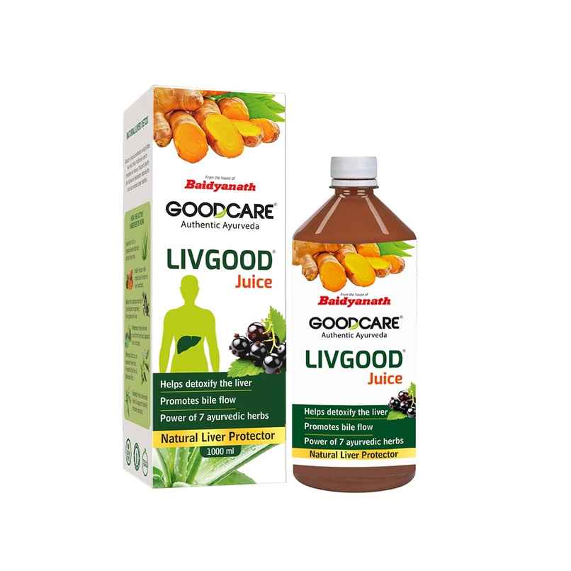 Goodcare Liv Good Juice Power Of 7 Ayurvedic Herbs Helps Detoxify Liver & Strengthens Liver Tissue