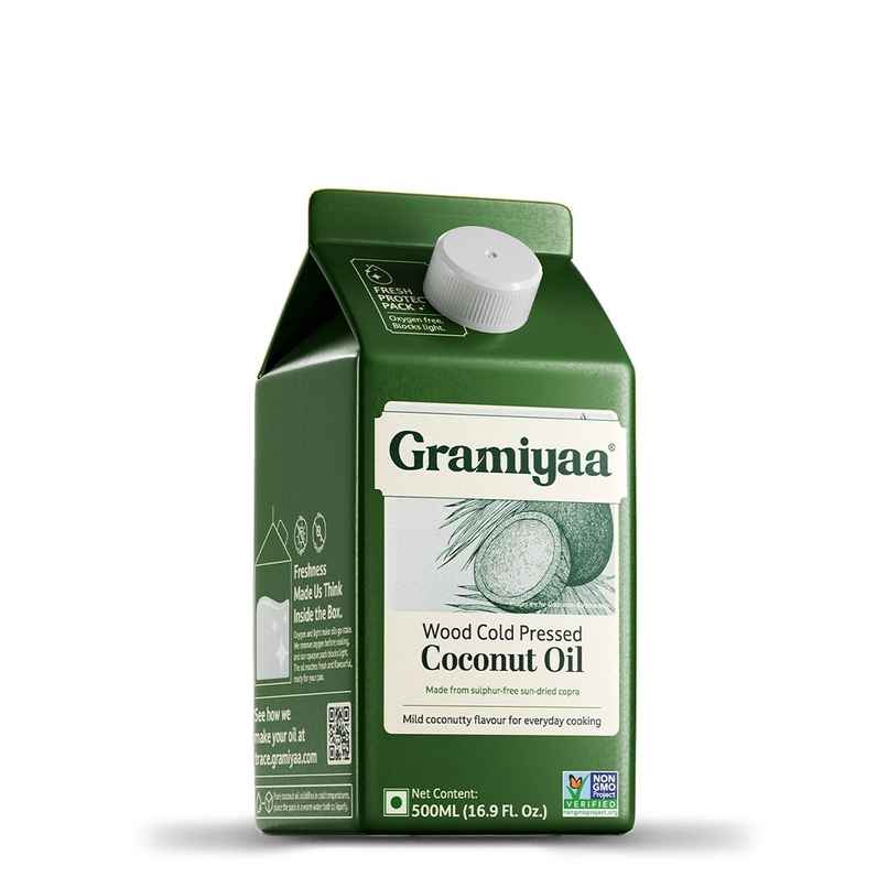 Gramiyaa Coconut Wood Cold Pressed Oil (Nariyal Oil)