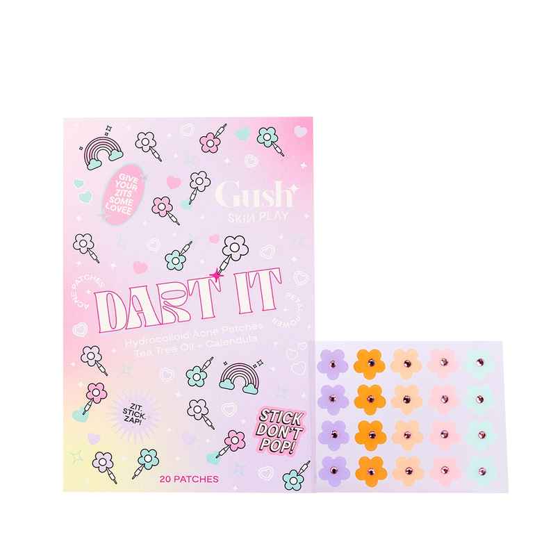 Gush Beauty Dart It Hydrocolloid Pimple Patches For Healing Acne Zits And Blemishes - Flower Gush Beauty Dart It Hydrocolloid Pimple Patches For Healing Acne Zits And Blemishes - Flower