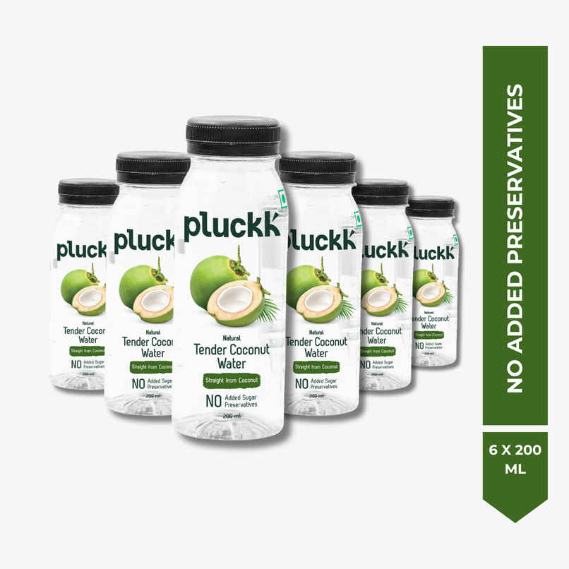 Pluckk Natural Tender Coconut Water | Hydration With Potassium & Electrolytes