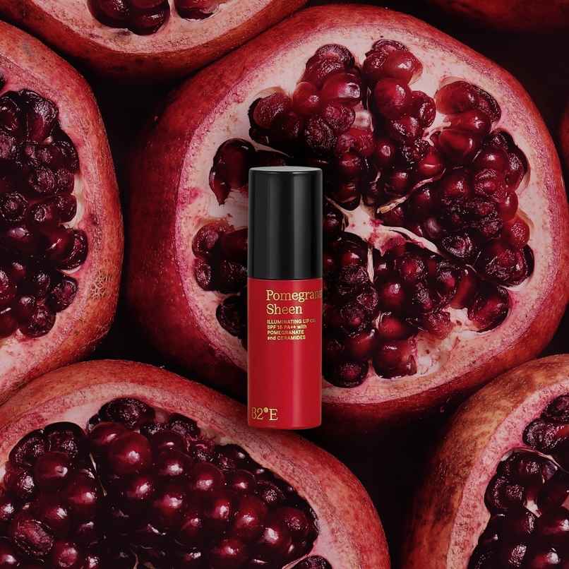 82 E by Deepika Padukone Pomegranate Sheen SPF 15 PA++ Illuminating Lip Oil with Pomegranate and Ceramides 82 E by Deepika Padukone Pomegranate Sheen SPF 15 PA++ Illuminating Lip Oil with Pomegranate and Ceramides