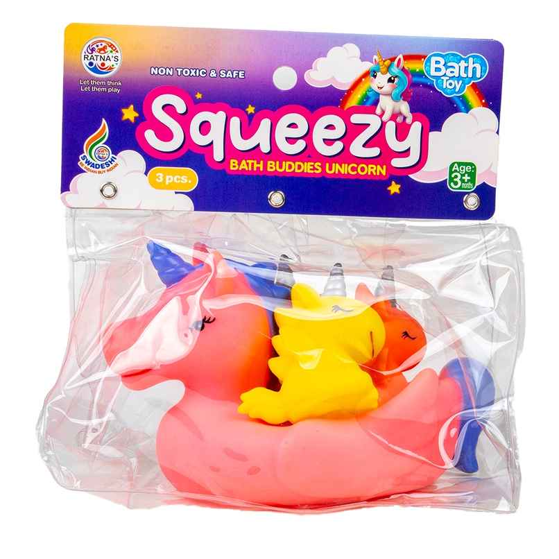 Ratna's Squeezy Bath Buddies Unicorn 3 Pcs