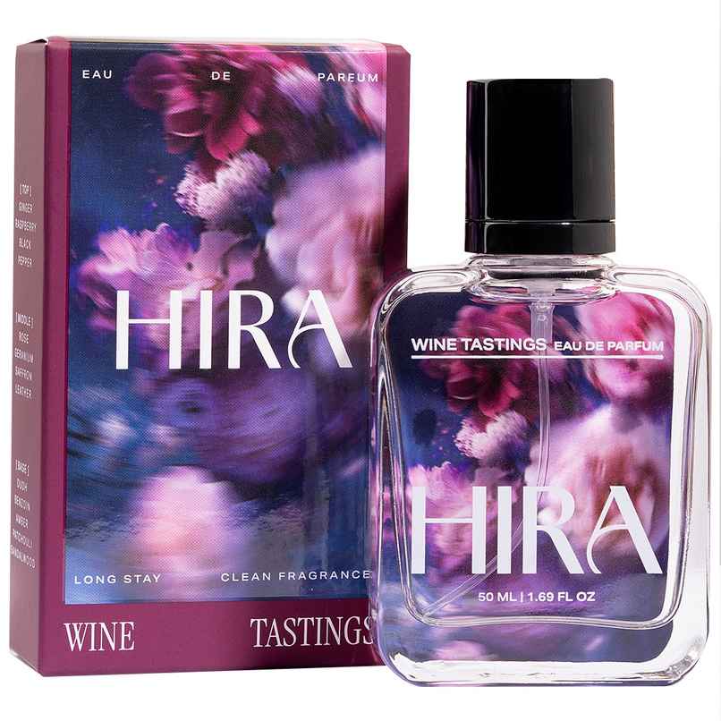 HIRA Women's Wine Tastings Eau De Parfum | Rose & Oudh | Long-Lasting Fragrance | Gift for Her