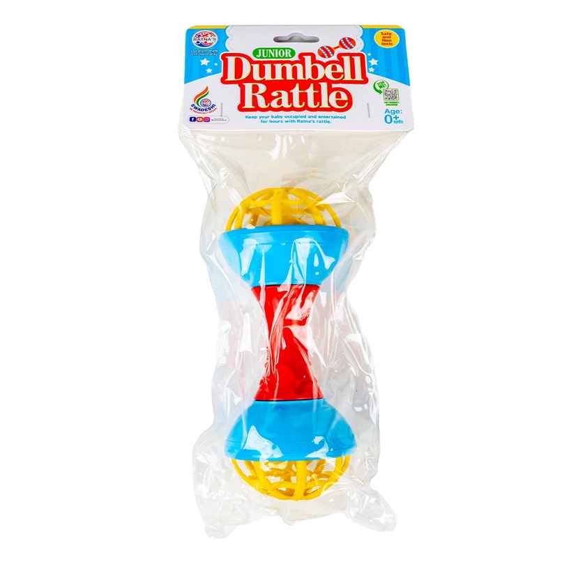 Ratna's Junior Dumbell Rattle | PVC | Assorted