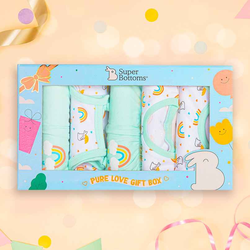 SuperBottoms Pure Love Gift Set For Newborn (0-6 Months) Boys & Girls