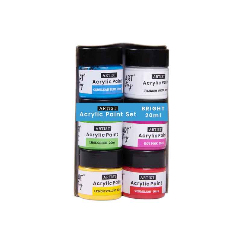 Itsy Bitsy Acrylic Colour Set Bright 6 Colors x 20 ml Each Itsy Bitsy Acrylic Colour Set Bright 6 Colors x 20 ml Each