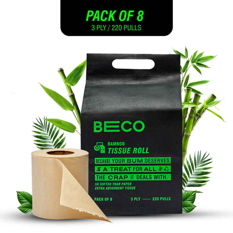 Beco Toilet Tissue Paper Roll - 3 ply - Ecofriendly Beco Toilet Tissue Paper Roll - 3 ply - Ecofriendly