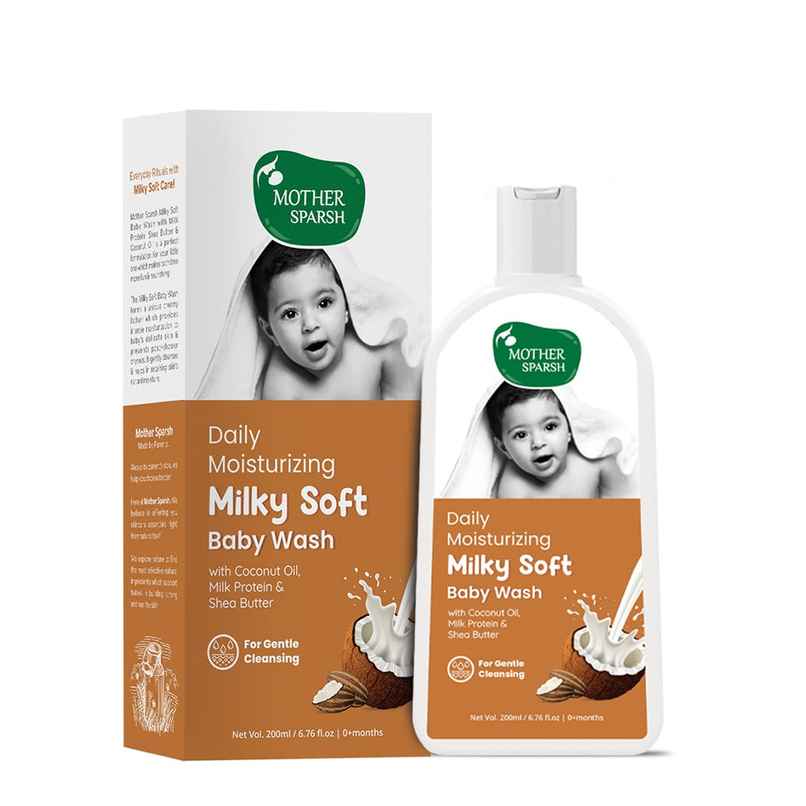 Mother Sparsh Milky Soft Baby Wash With Milk Protein & Coconut Oil Mother Sparsh Milky Soft Baby Wash With Milk Protein & Coconut Oil