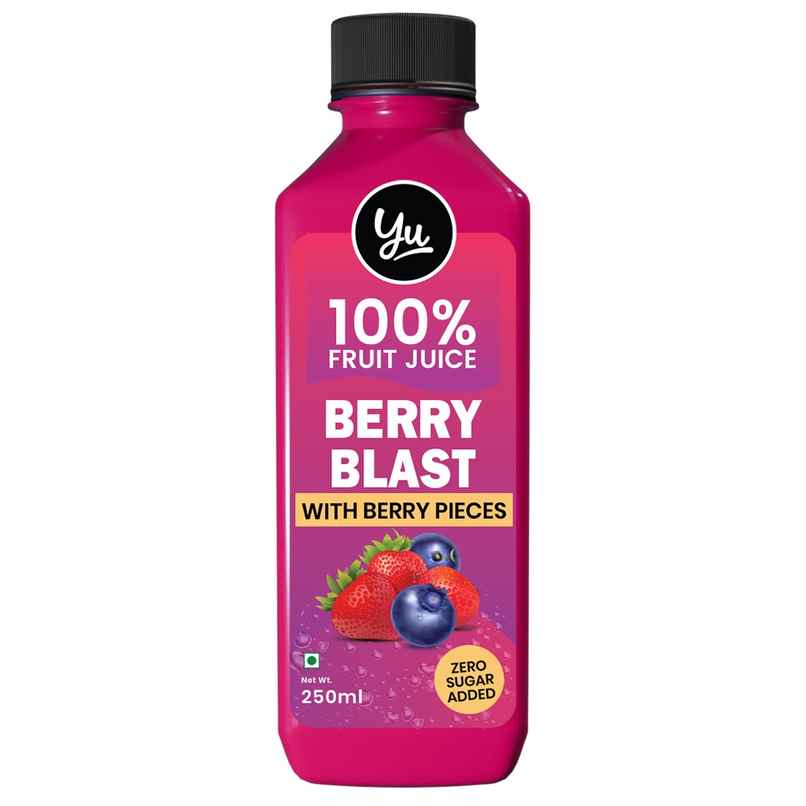 Yu Berry Blast 100% Fruit Juice With Berry Pieces