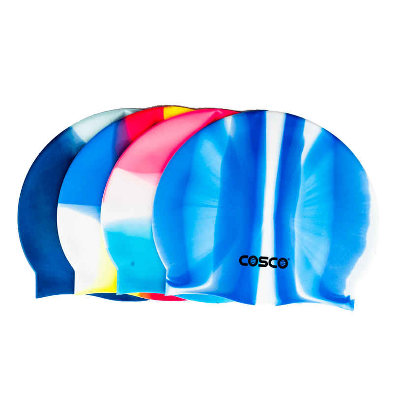 Cosco Swimming Cap (Assorted), Silicon,Multi-Colour Cosco Swimming Cap (Assorted), Silicon,Multi-Colour