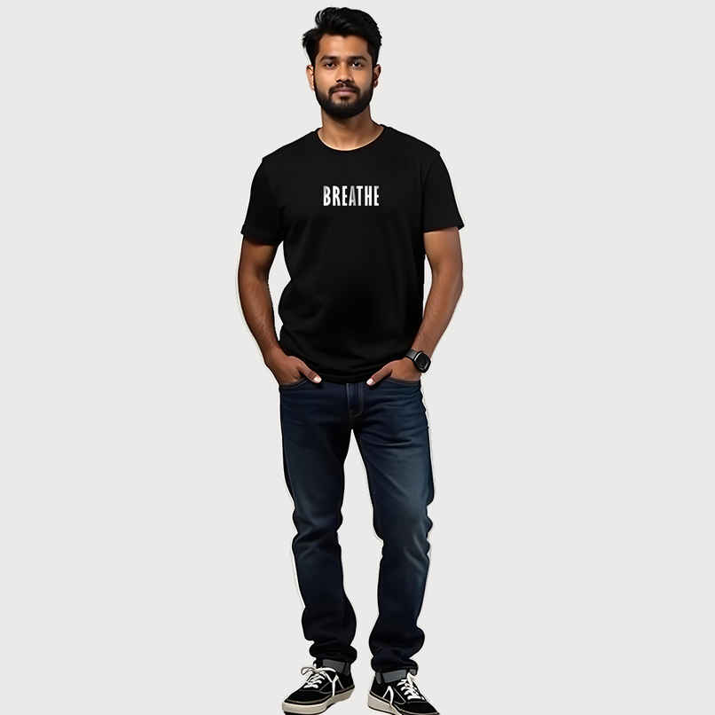 Mad Over Print Men's Breath T-shirt | Black - L