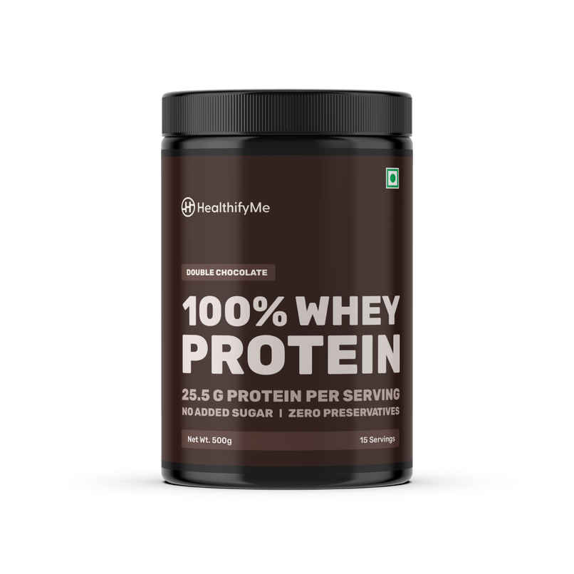 Healthifyme 100% Whey Protein Blend Double Chocolate