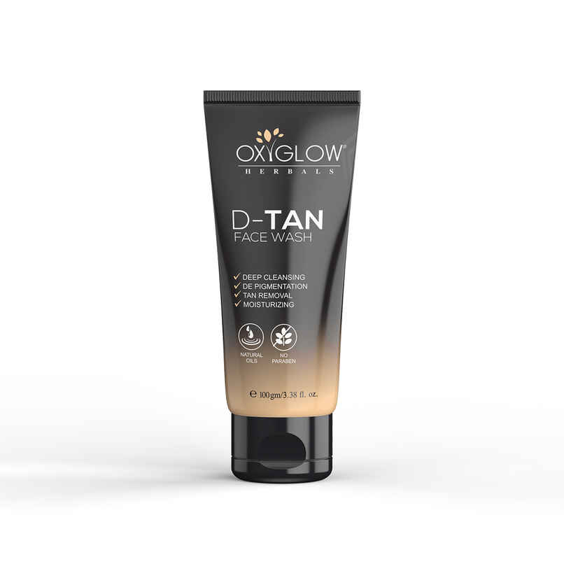 Oxyglow Herbals D-Tan Face Wash | Helps Removes Tan & Dirt | Brightening & Glowing Skin