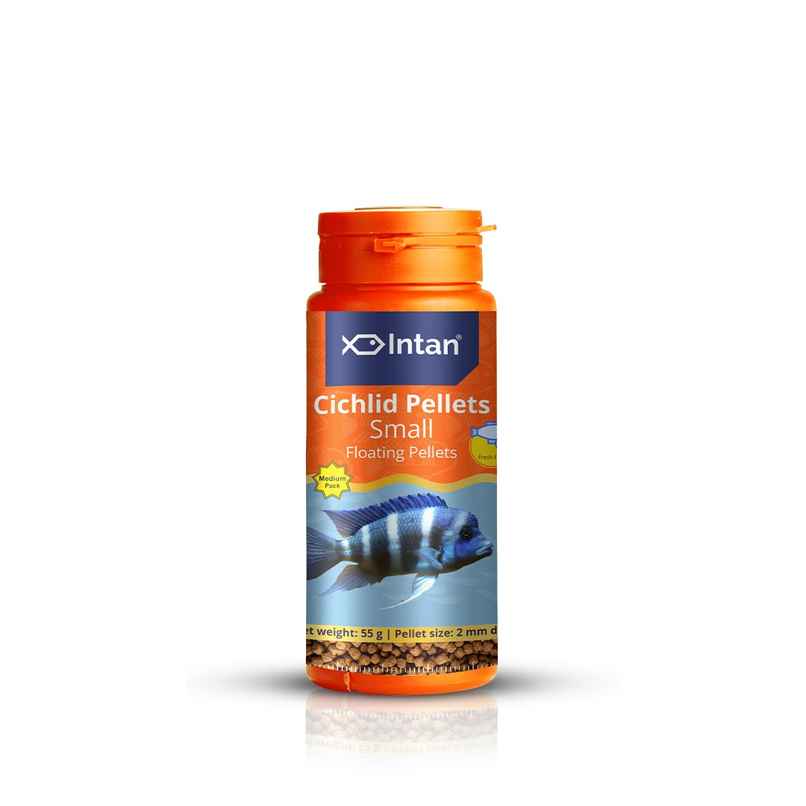 Intan Cichlid Pellets - Fish FOOD for all varieties of Small - Big Cichlids - Small Floating