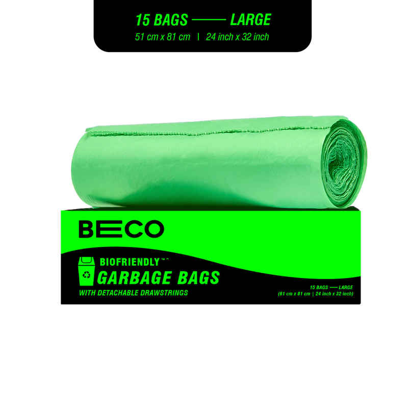 Beco Biofriendly Large Garbage Bags - 24 x 32 Inch Beco Biofriendly Large Garbage Bags - 24 x 32 Inch