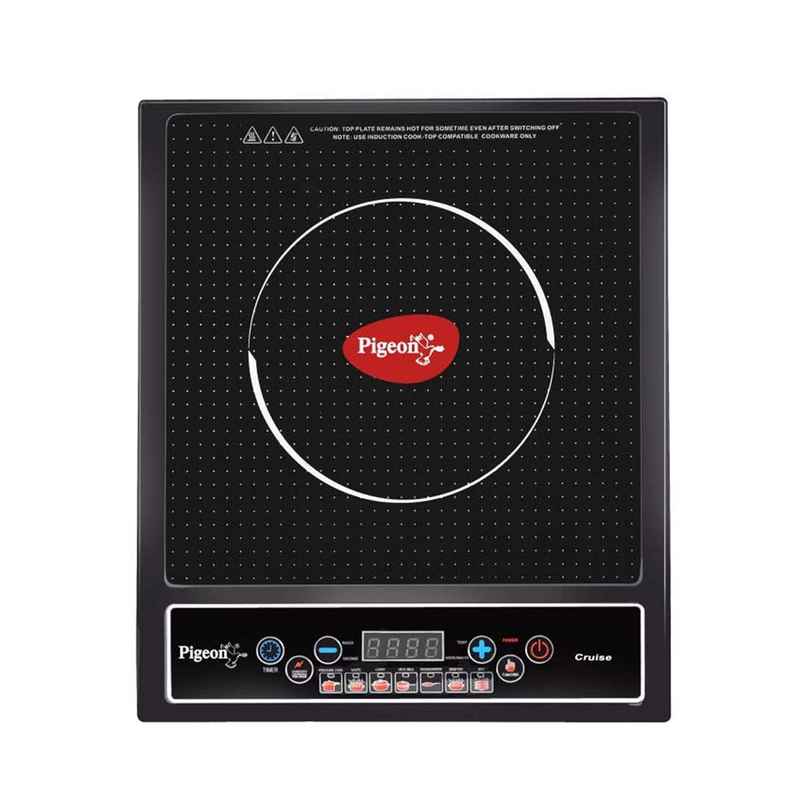 Pigeon Cruise 1800 W Induction Cooktop - (1800 W, 230 V, 50Hz )  Soft Push Button - Black
