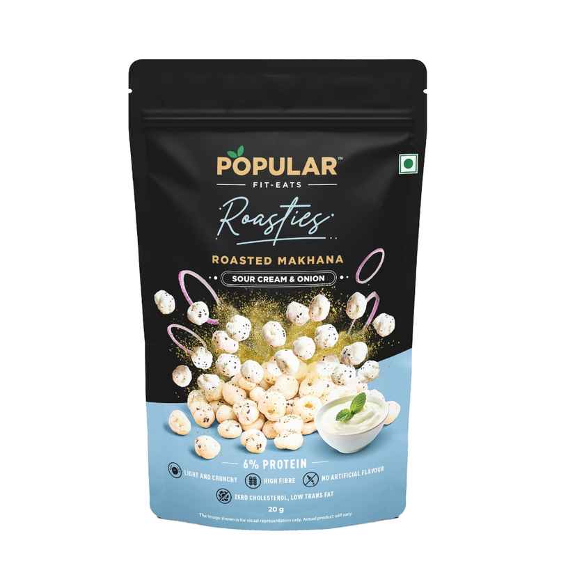 Popular Fit Eats Roasties Roasted Makhana Sour Cream & Onion Popular Fit Eats Roasties Roasted Makhana Sour Cream & Onion