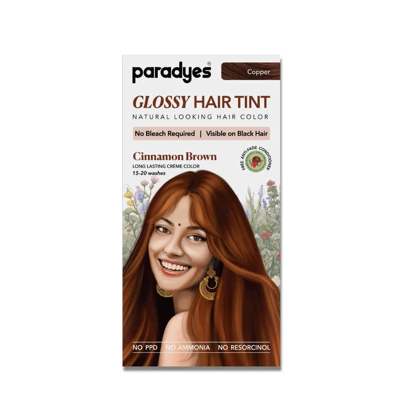 Paradyes No Bleach Cinnamon Brown Glossy Hair Tint