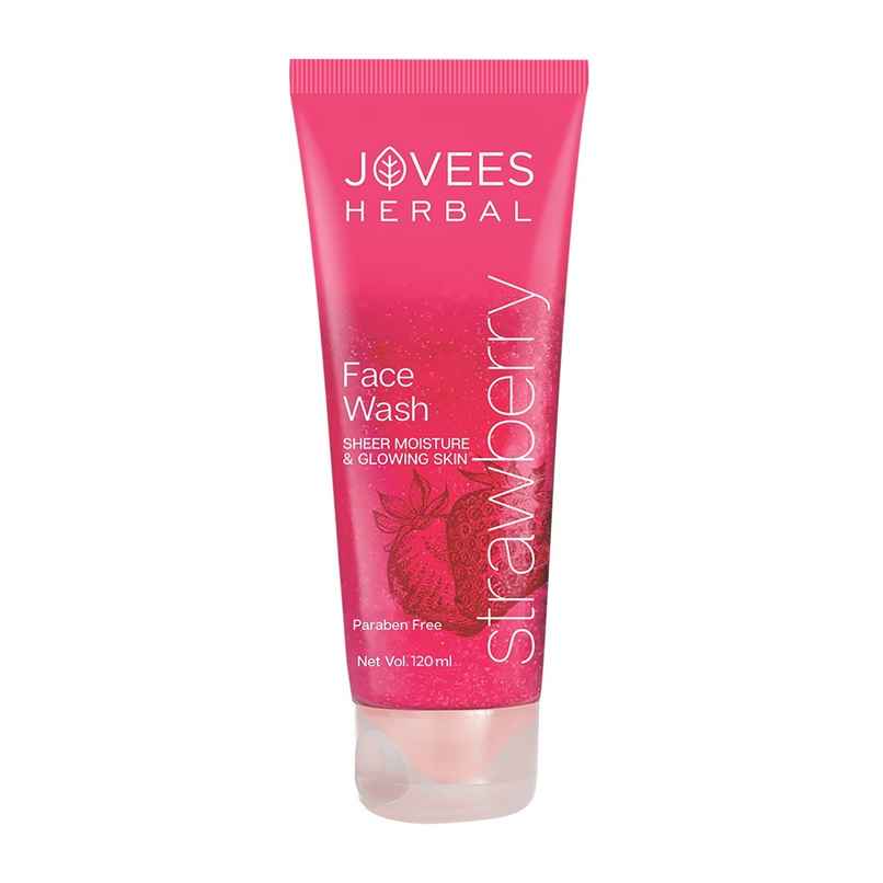 Jovees Herbal Strawberry Face Wash | Normal To Dry Skin | Hydrating