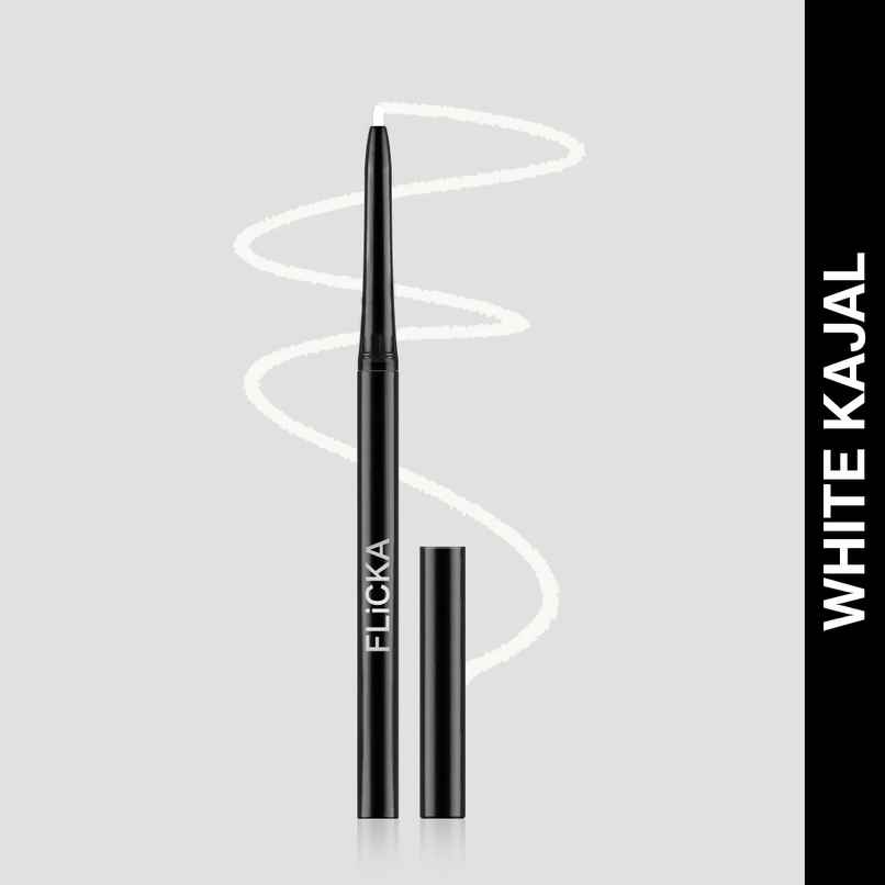 Flicka Breathtaking Eyes Twist Kajal Waterproof | Smudge Proof | Intense Colour | 02 White