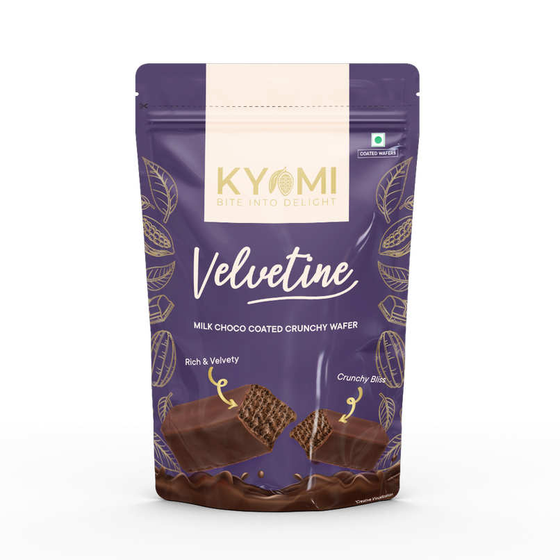 KYOMI Velvetine Milk Choco Coated Crunchy Wafers
