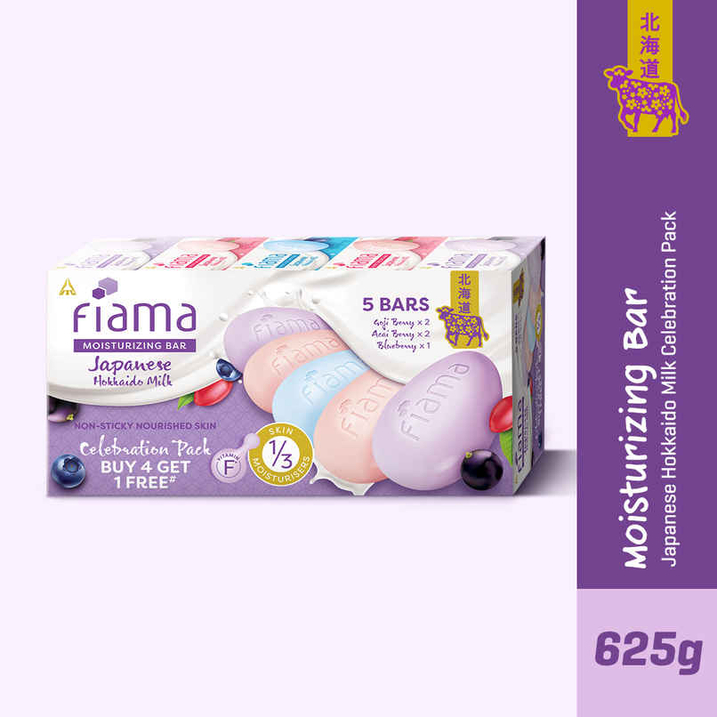Fiama Moisturizing Soap Bars Celebration Pack Japanese Hokkaido Milk & Berries