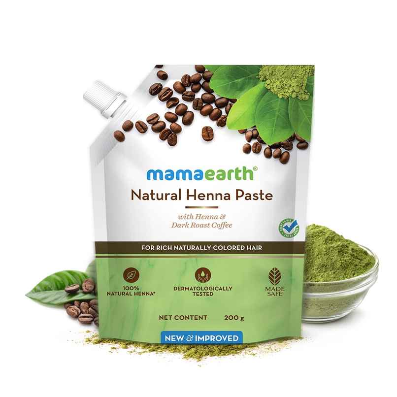 Mamaearth Natural Henna Paste With Henna & Dark Roasted Coffee For Rich Naturally Colored Hair Mamaearth Natural Henna Paste With Henna & Dark Roasted Coffee For Rich Naturally Colored Hair