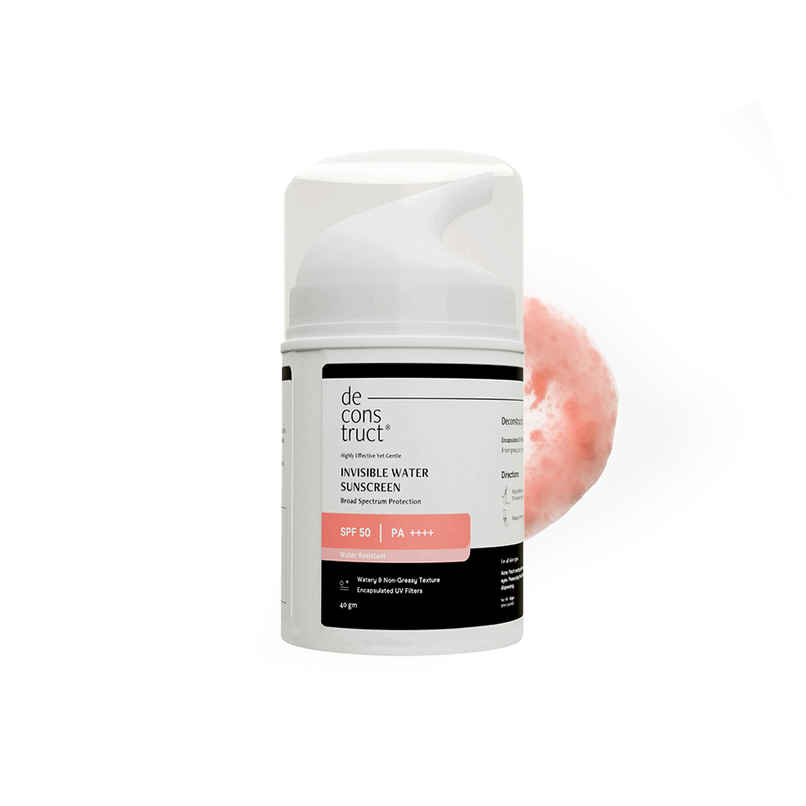 Deconstruct Invisible Water Sunscreen SPF 50 , Instant Cooling & Long-Lasting for All Skin Types Deconstruct Invisible Water Sunscreen SPF 50 , Instant Cooling & Long-Lasting for All Skin Types