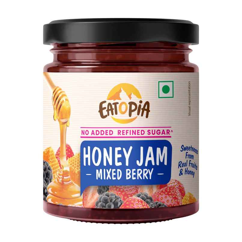 Eatopia Mixedberry Honey Jam Spread| No Added Sugar