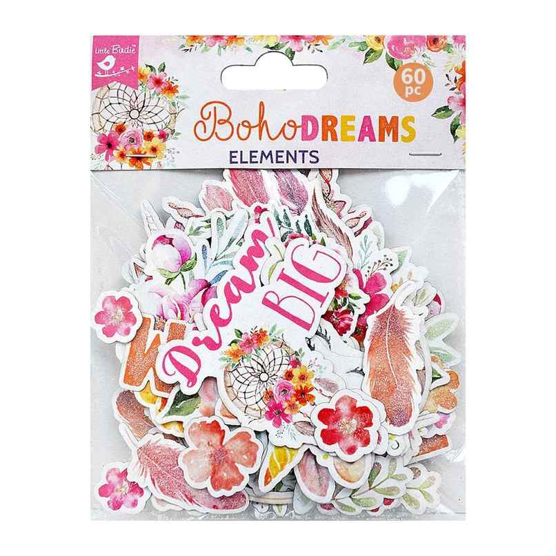 Itsy Bitsy Boho Dreams Ephemera Embellishments 60 Pcs Pbhc Lb Itsy Bitsy Boho Dreams Ephemera Embellishments 60 Pcs Pbhc Lb