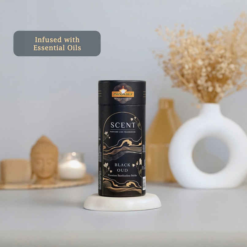 Mangaldeep Scent Premium Bambooless Dhoop Sticks - With Black Oudh Fragrance Mangaldeep Scent Premium Bambooless Dhoop Sticks - With Black Oudh Fragrance
