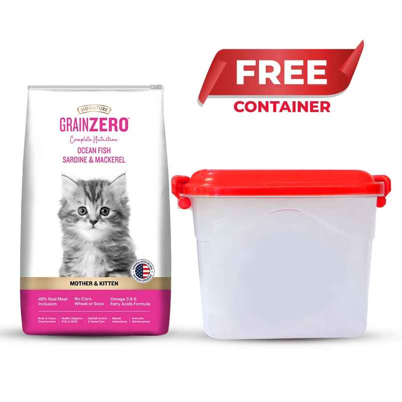 Signature Grain Zero Kitten Ocean Fish Dry Cat Food with Free Container Signature Grain Zero Kitten Ocean Fish Dry Cat Food with Free Container
