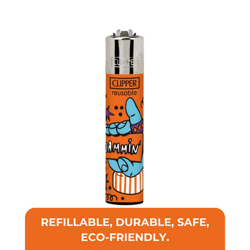 Clipper Lighter - Refillable and Reusable | CP-11 | Assorted Design