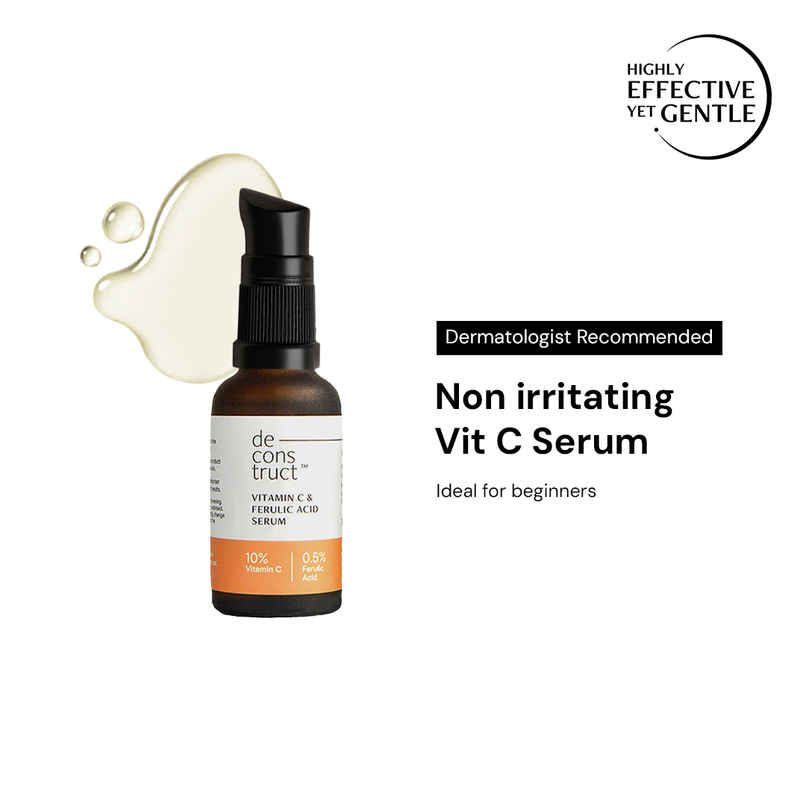 Deconstruct 10% Vitamin C Serum with 0.5% Ferulic Acid | Brightens Skin & Reduces Spots