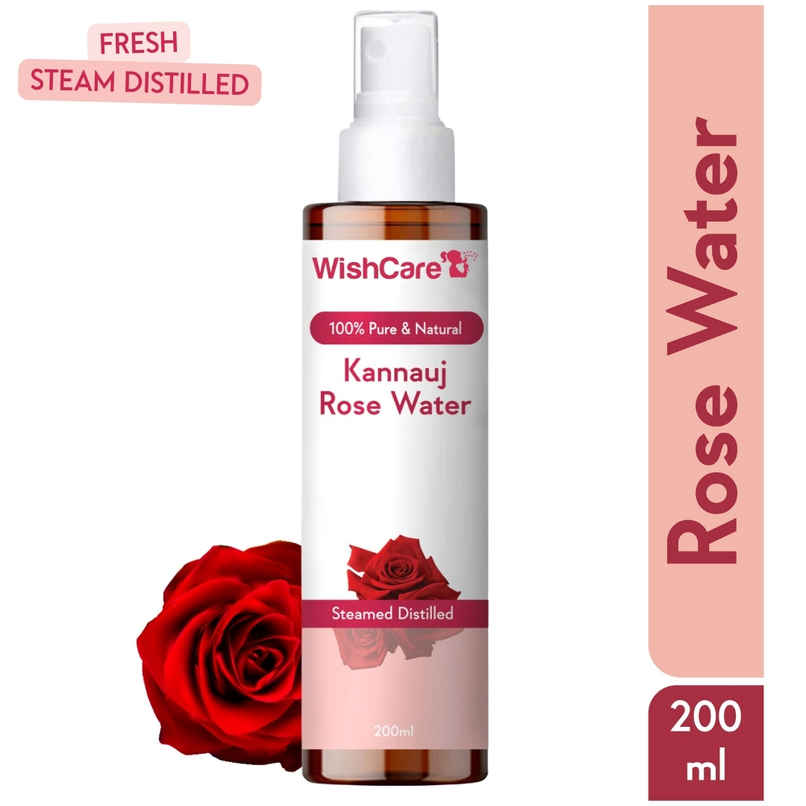 Wishcare Pure & Natural Kannauj Rose Water For Skin Face & Hair - Rose Water Spray Face Toner