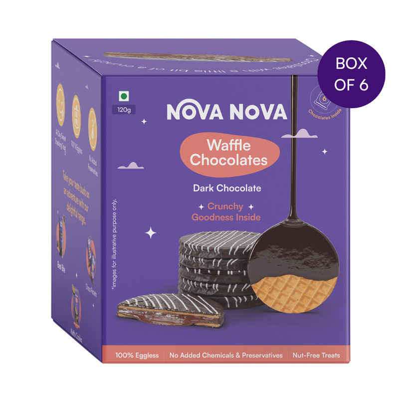 Nova Nova Waffle Chocolates- Dark Chocolate Nova Nova Waffle Chocolates- Dark Chocolate