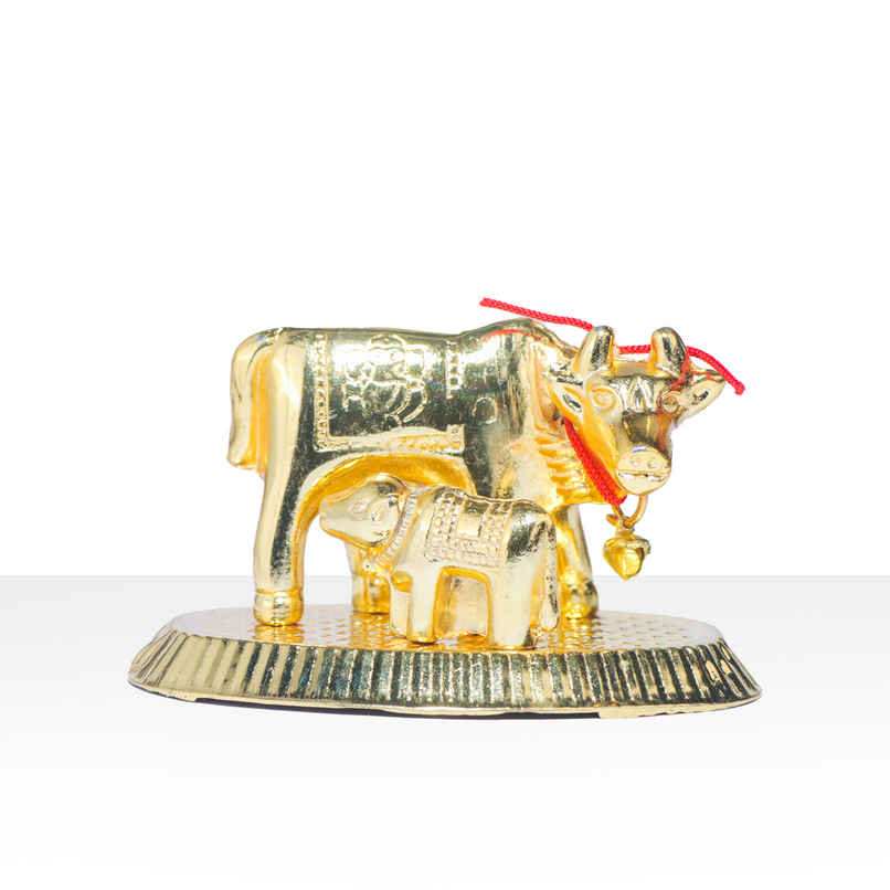 Devnidhii Kamdhenu Maa Gold Polish Idol Small Size Design 1 Devnidhii Kamdhenu Maa Gold Polish Idol Small Size Design 1