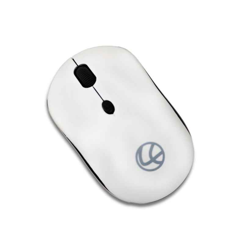 Lapcare Safari Wireless Optical Mouse Ind With 2.4 Ghz 1600 Dpi And Optical Sensor White