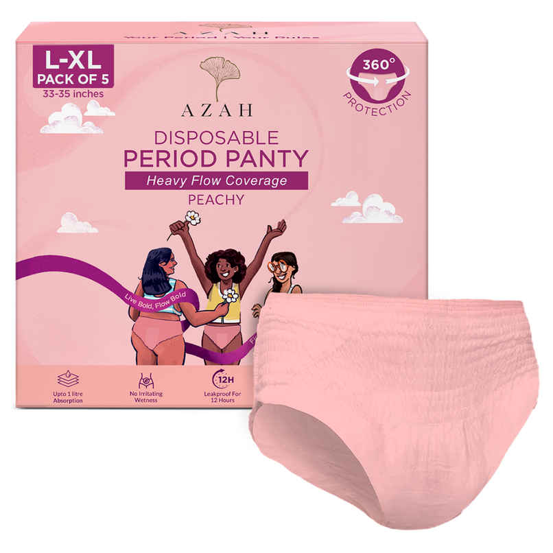 Azah Disposable Period Panty | Peach - L-XL