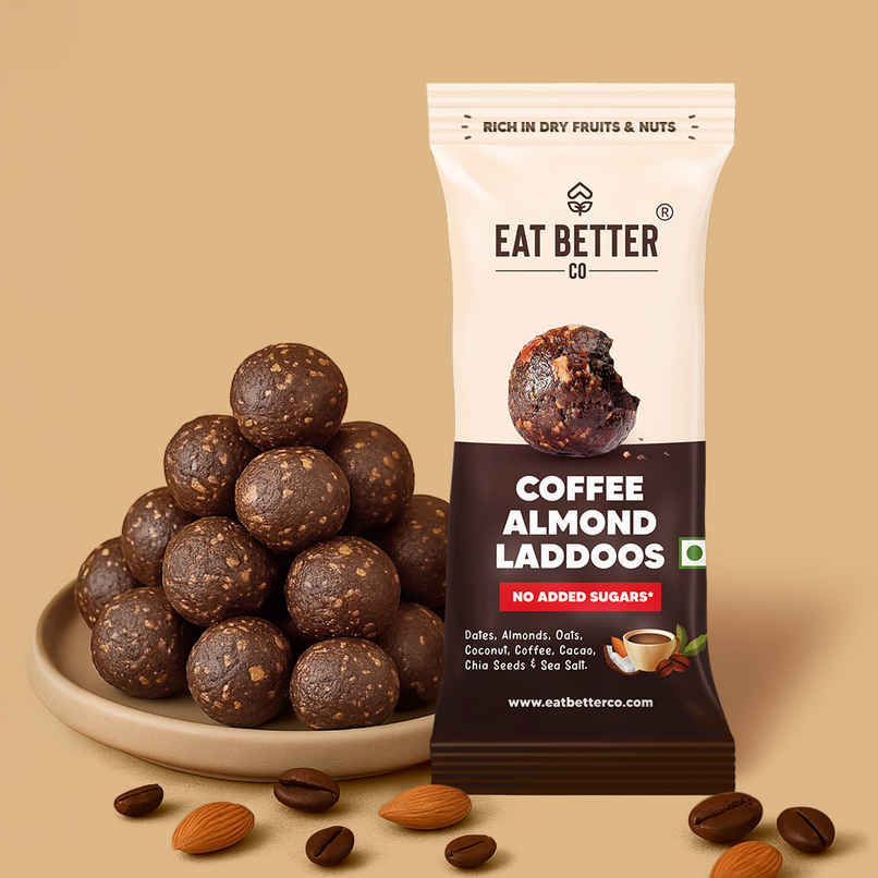 Eat Better Co - Coffee & Almond Laddoos - No Added Sugar - High Protein, 100% Natural Eat Better Co - Coffee & Almond Laddoos - No Added Sugar - High Protein, 100% Natural