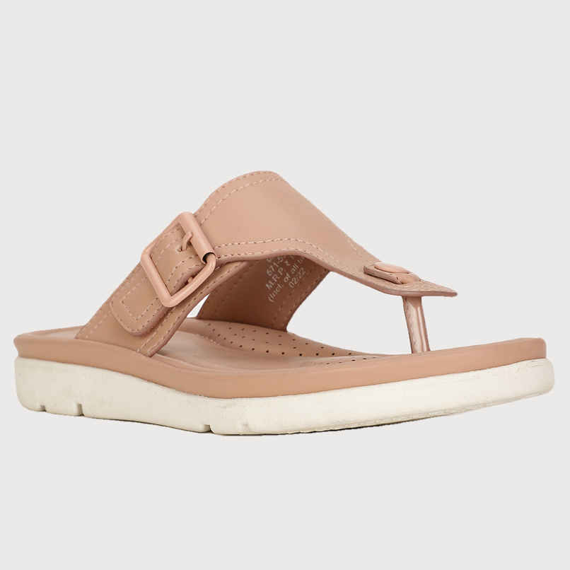 Bata Comfit Peach Sandal For Women | UK 4 Bata Comfit Peach Sandal For Women | UK 4