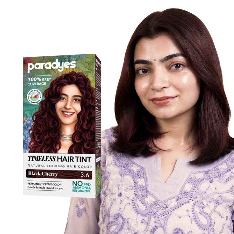 Paradyes Mini Black Cherry Timeless Hair Tint for complete grey Coverage