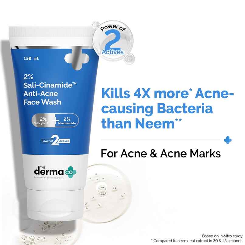 The Derma Co Sali-Cinamide Anti-Acne Face Wash with 2% Salicylic Acid & 2% Niacinamide The Derma Co Sali-Cinamide Anti-Acne Face Wash with 2% Salicylic Acid & 2% Niacinamide