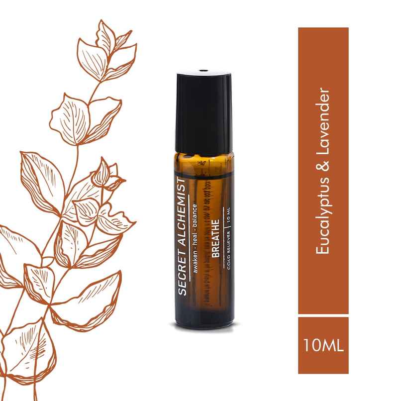 Secret Alchemist Breathe Roll on for Nasal Congestion, Sinus & Seasonal Allergies with Eucalyptus
