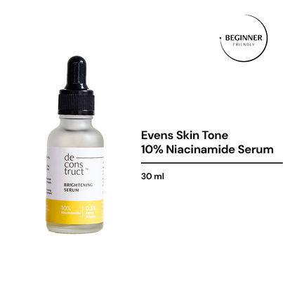 Deconstruct Brightening Serum with 10% Niacinamide & Alpha Arbutin, Brightens Skin & Reduces Tan