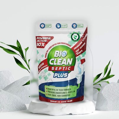 Bioclean Septic Plus 10X Powerful Odour Removal Formula Degrades Food and Human Waste