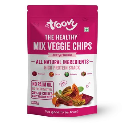 Troovy Healthy High Protein Mix Veggie Chips (No Palm Oil, No Chemicals)