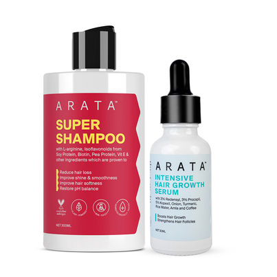 Arata Hair Growth Shampoo & Serum Everyday Combo